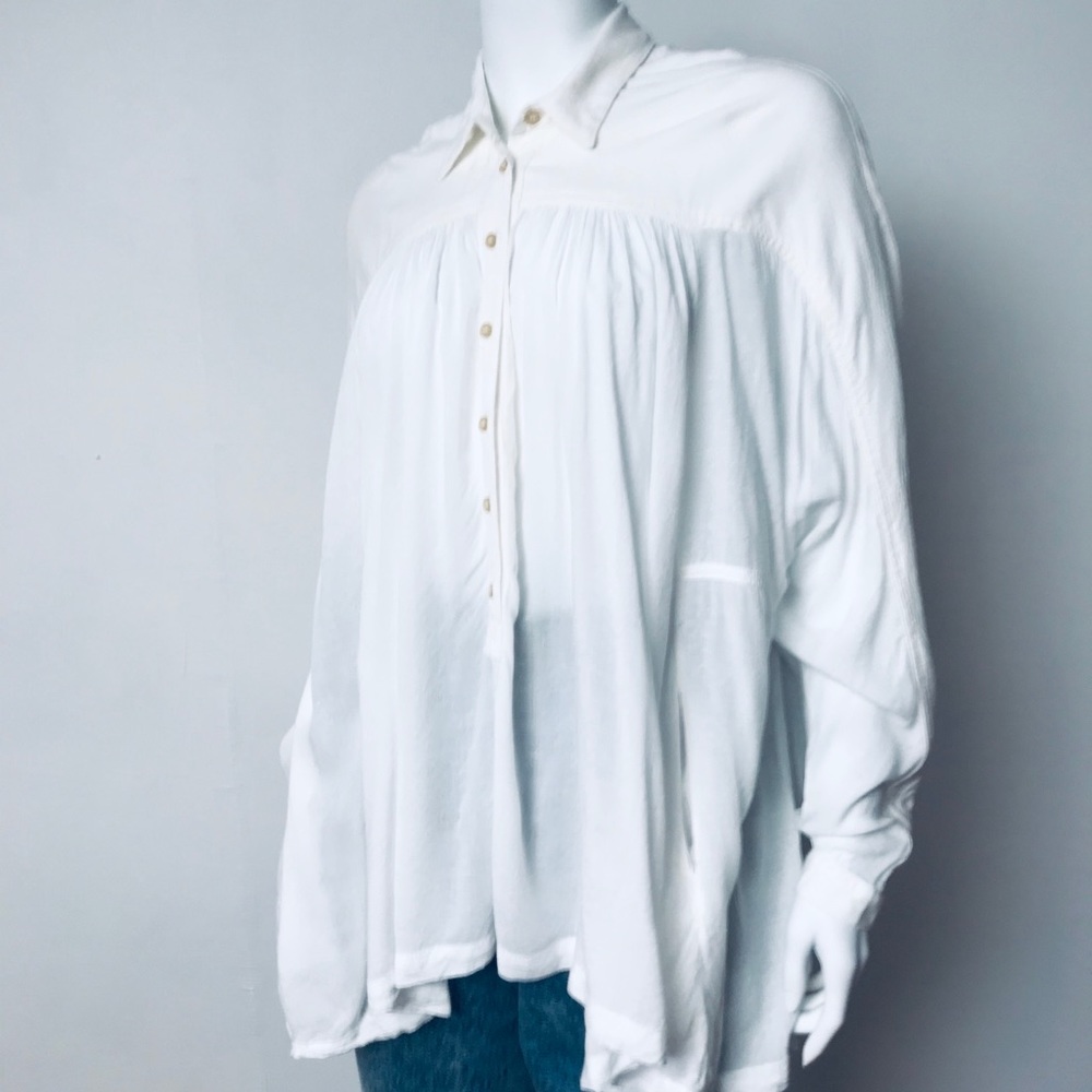 Free People oversized long sleeve blouse